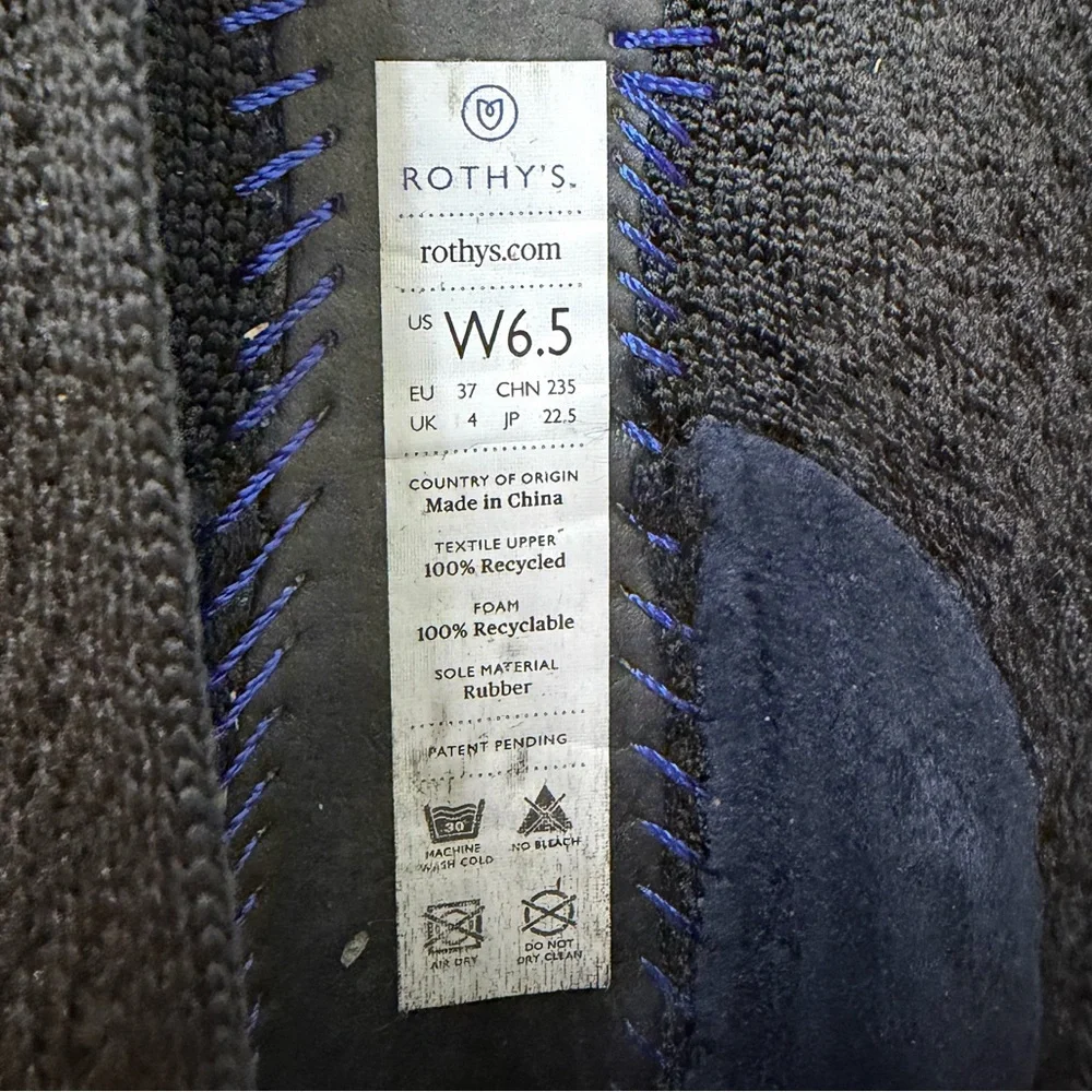 Rothy's The Flat - Black Solid